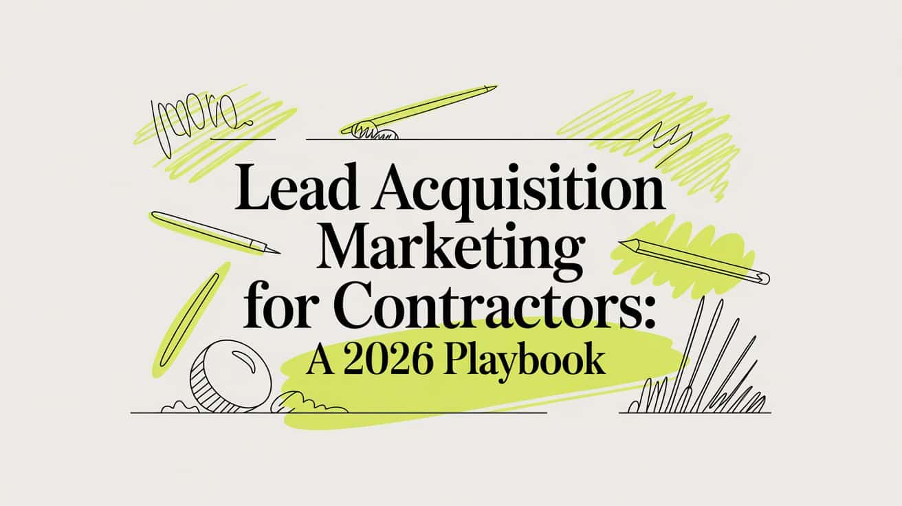 Lead Acquisition Marketing for Contractors: A 2026 Playbook