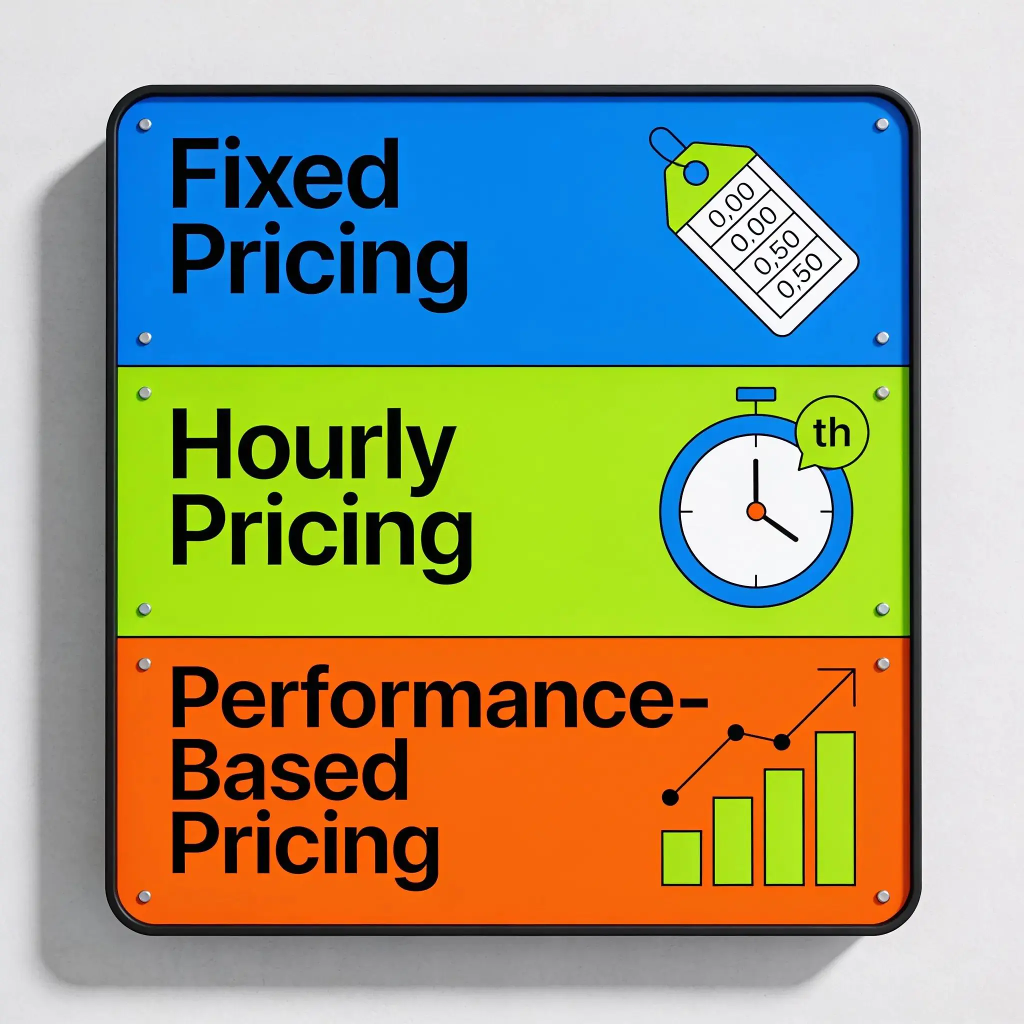 Visual representation of different SEO pricing models for better understanding